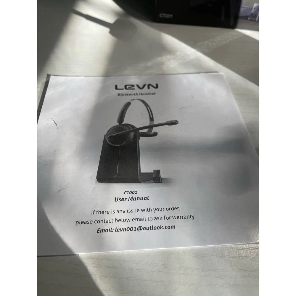 LEVN CT001 Wireless Headset with Microphone for Call Center/Office/Work
